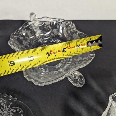 Vintage Etched Glass Dishes