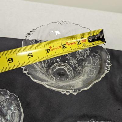 Vintage Etched Glass Dishes