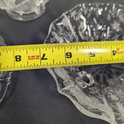 Vintage Etched Glass Dishes
