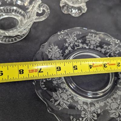 Vintage Etched Glass Dishes