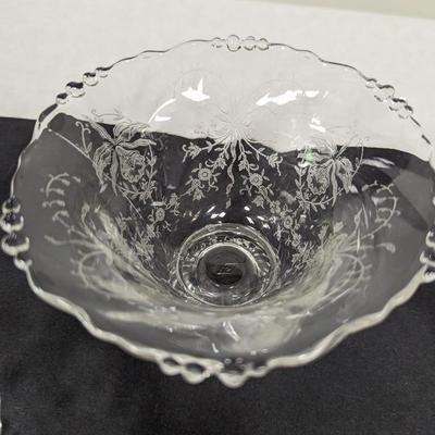 Vintage Etched Glass Dishes