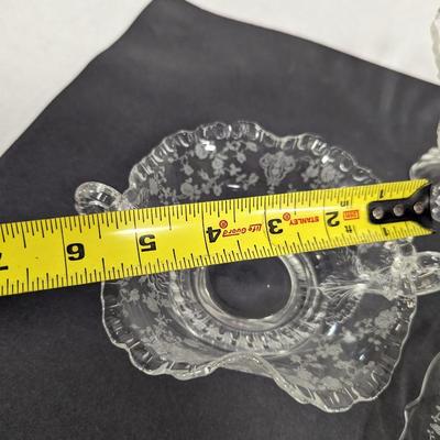Vintage Etched Glass Dishes