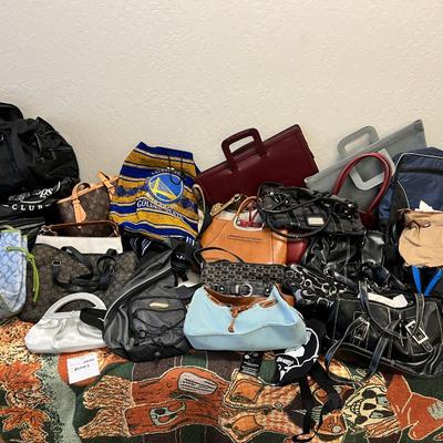 Purses, duffle bags, back packs
