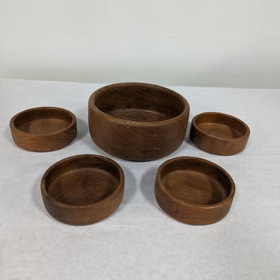 Vintage 1960s Towle Co. Wood Salad Bowl Set Gailstyn - Sutton