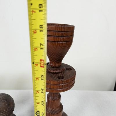 Turned Wood and Wood Finish Home Decor Items