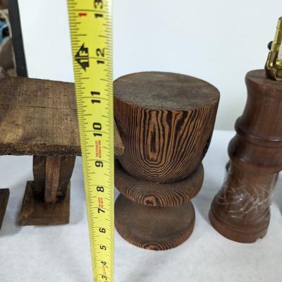 Turned Wood and Wood Finish Home Decor Items