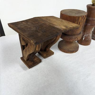 Turned Wood and Wood Finish Home Decor Items