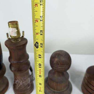 Turned Wood and Wood Finish Home Decor Items