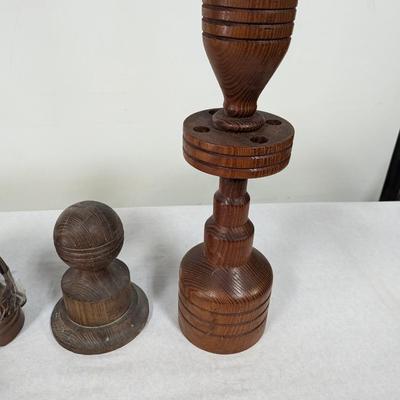 Turned Wood and Wood Finish Home Decor Items