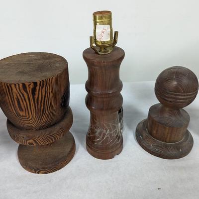 Turned Wood and Wood Finish Home Decor Items