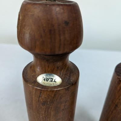Teak Wood Salt & Pepper Shakers