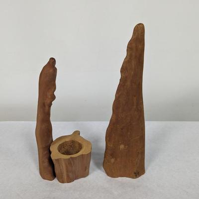 Cypress Wood Candle Holder