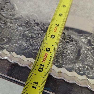 Leonard Silver Plated Claw Footed Serving Tray With Handles