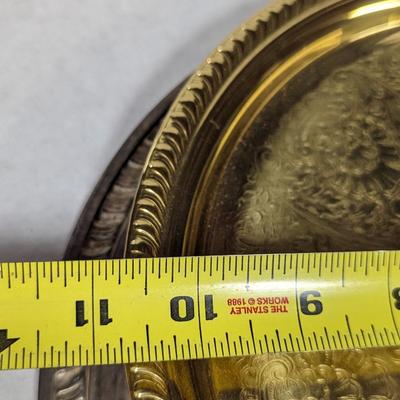 Silver Plate Pewter Sold Brass Serving Trays