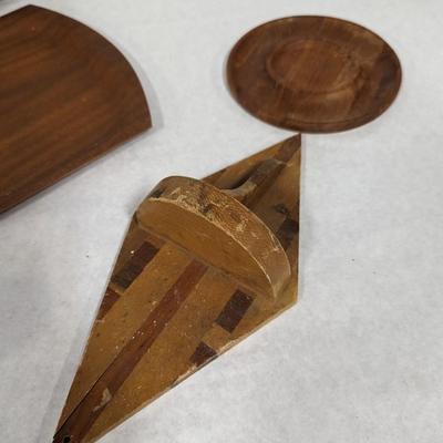 Vintage Wooden Serving Items 1 Is Made In Puerto Rico By Rosario Wood Turning