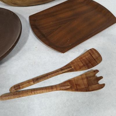 Vintage Wooden Serving Items 1 Is Made In Puerto Rico By Rosario Wood Turning