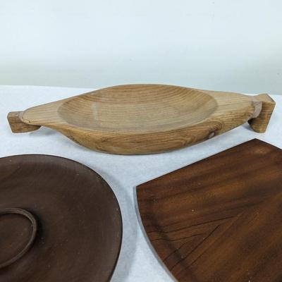 Vintage Wooden Serving Items 1 Is Made In Puerto Rico By Rosario Wood Turning