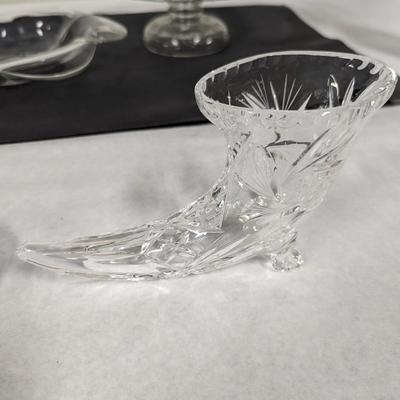 Vintage Crystal Cake Holder Shoe Horn