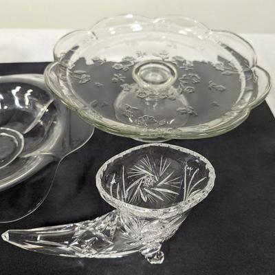 Vintage Crystal Cake Holder Shoe Horn