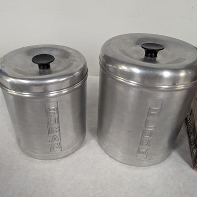 Aluminum Flour & Sugar Containers Silver Plated Water Pitcher