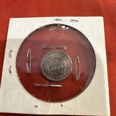 1856 O HALF DIME SILVER U S COIN XF