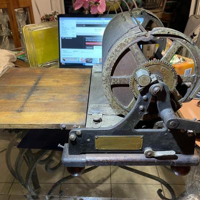 Antique Early 1900's Rotary Mimeograph #75 Copy Machine All Gears in Good Working Order & Condition as Pictured.