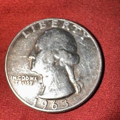 1963 Quarter George Washington VF silver