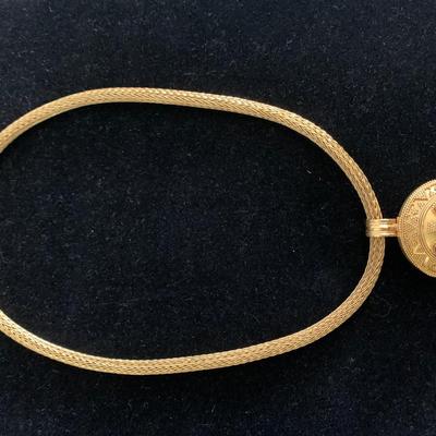 18k Gold Ilias Lalaounis Greek Choker & Pendant