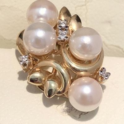 Akoyo Pearl & Diamond Earrings