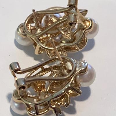 Akoyo Pearl & Diamond Earrings