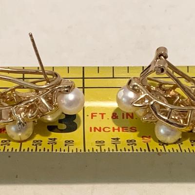 Akoyo Pearl & Diamond Earrings