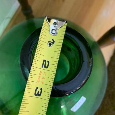 Large Green Blown Glass Container