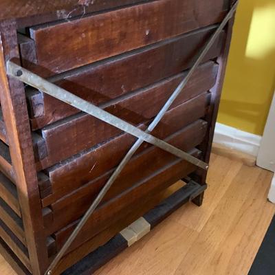 Antique Wood Seven Drawer Container