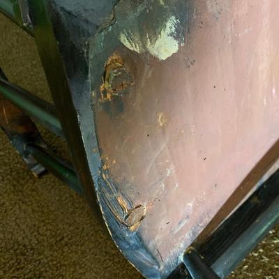 Early Hand Painted Plank Antique Rocker