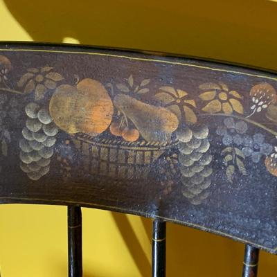 Early Hand Painted Plank Antique Rocker