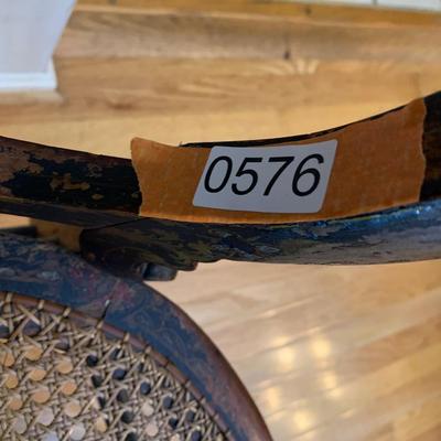 Antique Hand Painted Caned Seat Chair