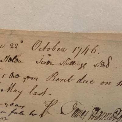 1746 Year Lease Receipt