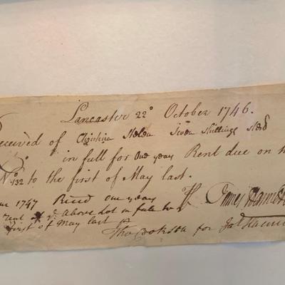 1746 Year Lease Receipt