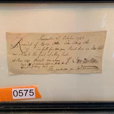1746 Year Lease Receipt