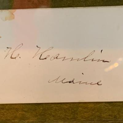 Hannibal Hamlin Signature Lincoln Vice President