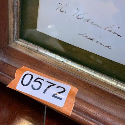 Hannibal Hamlin Signature Lincoln Vice President