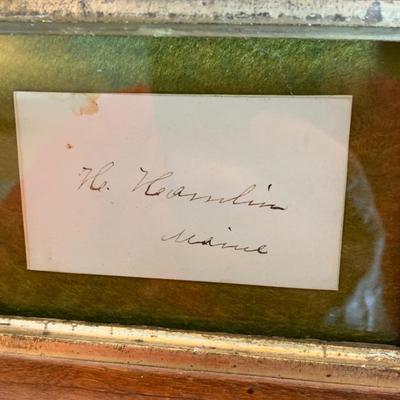 Hannibal Hamlin Signature Lincoln Vice President
