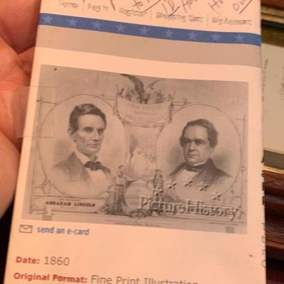 Hannibal Hamlin Signature Lincoln Vice President