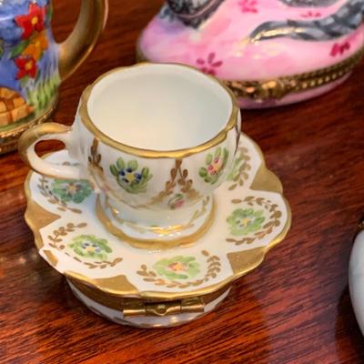 Vintage Trinket Boxes Lot Most Limoges