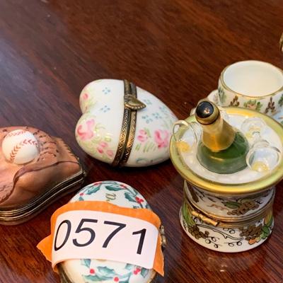 Vintage Trinket Boxes Lot Most Limoges