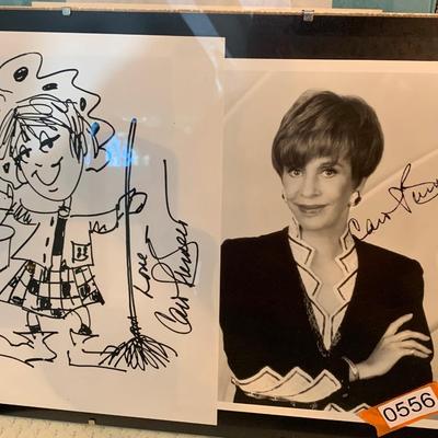 Carol Burnett Signed Press Photo & Art Work