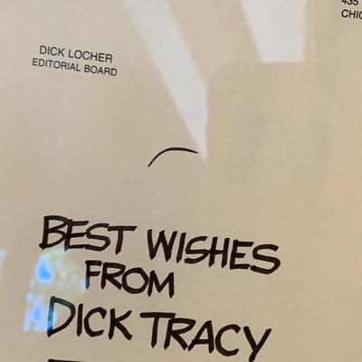 Dick Tracy Signed Cartoonist Dick Locher