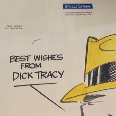 Dick Tracy Signed Cartoonist Dick Locher