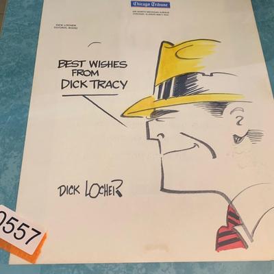Dick Tracy Signed Cartoonist Dick Locher