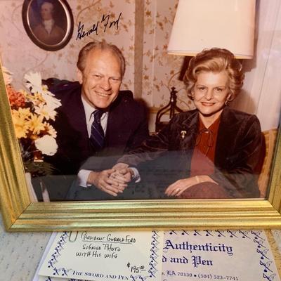 Gerald & Mrs Ford Signed Photo w/COA